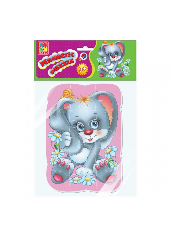 Пазлы на магните А5 "Зайчик" VT3205-34 (рус) - VLADI TOYS