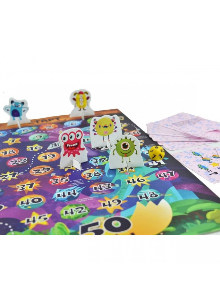 Настільна навчальна гра на додавання "Монстроматика" (2071) / УМНЯШКА Настільна навчальна гра на додавання "Монстроматика" (2071) / УМНЯШКА