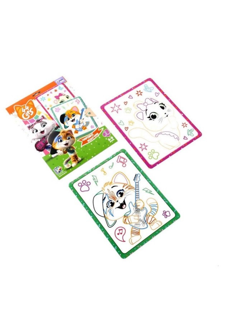 Набір для творчості "44 Коти. Чарівні контури" VT4402-60 (укр) - VLADI TOYS