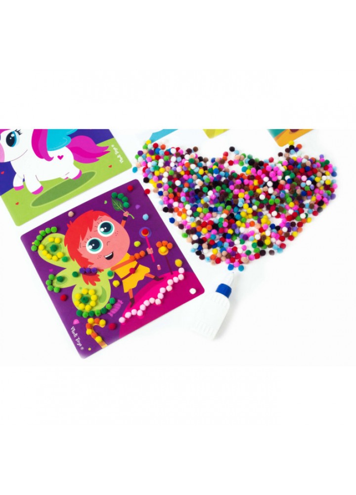 Набір для творчості "Rainbow pompoms. Єдиноріг" VT4433-05 (укр) / VLADI TOYS