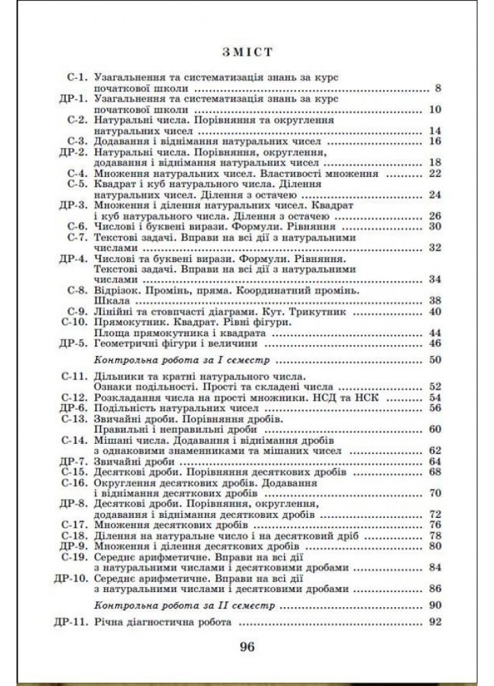 Математика, 5 кл., Самостійні та діагностичні роботи, НУШ - Істер О. С. - Генеза (105290)