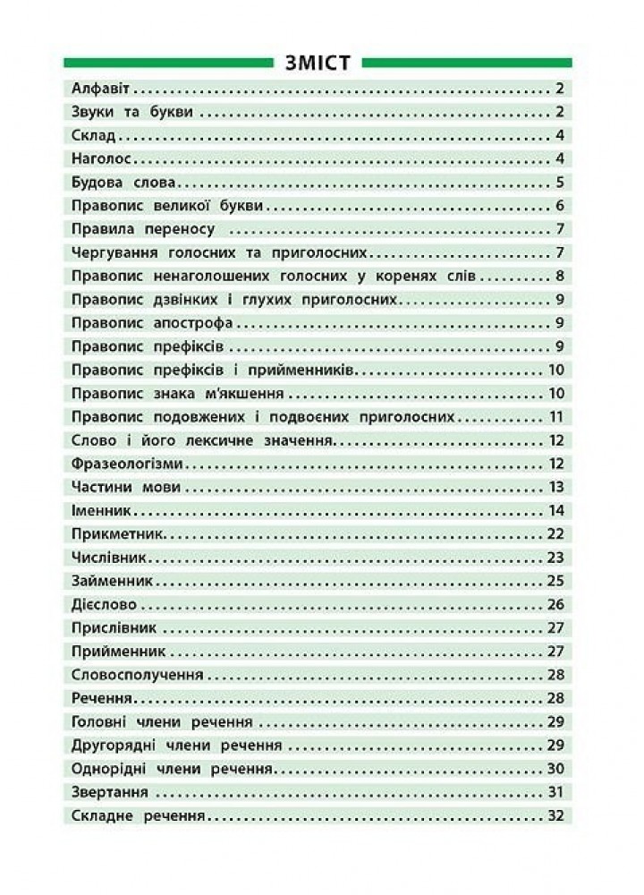 Довідник у таблицях. Українська мова. 1–4 класи - Таровита І. О. - УЛА (103920)