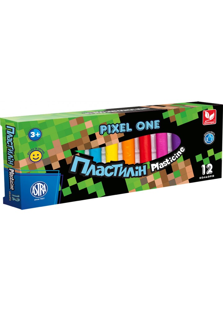 Пластилін круглий восковий Pixel One 12 кольорів (303221005-UA) - ШКОЛЯРИК