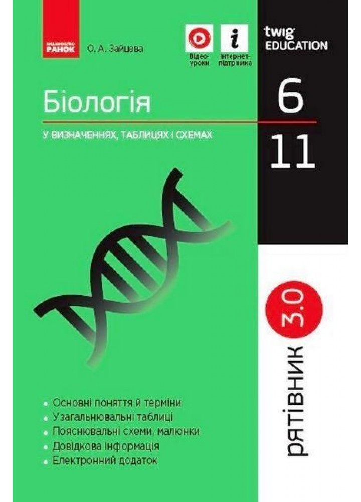 Рятівник 3.0, Біологія 6 -11 кл., у визн,табл.і схем./ РАНОК