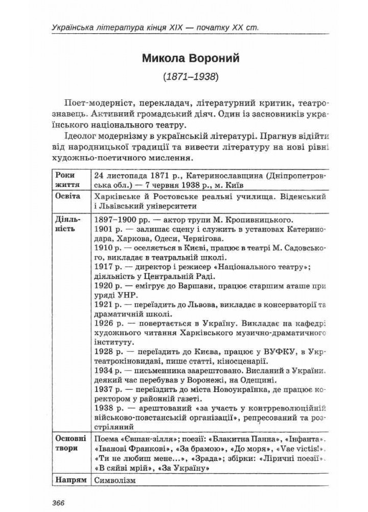 Українська література, 10 кл., Хрестоматія Стандарт - Черсунова Н.І. - ПЕТ (110829)