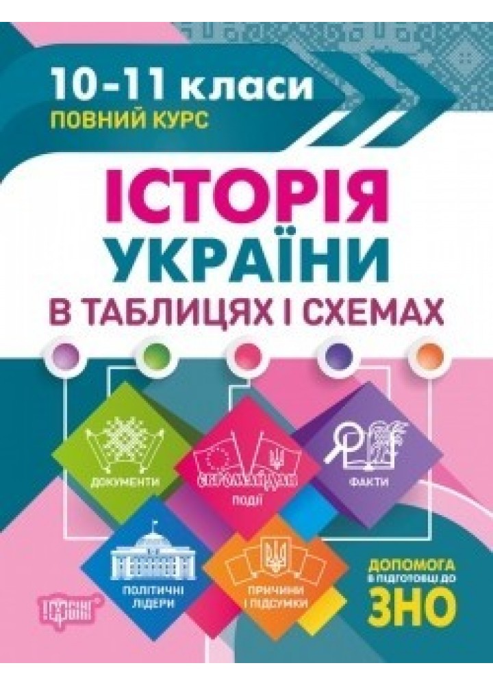 Таблиці та схеми Історія України в таблицях і схемах.10-11класи, до ЗНО - Губіна С.Л. - Торсінг (104507)