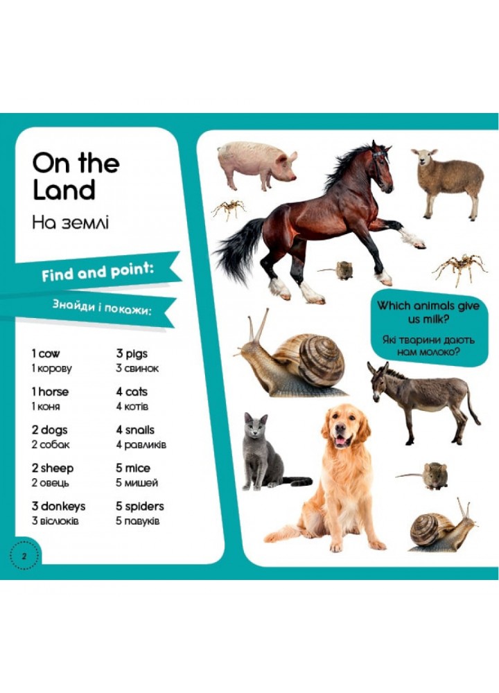 100 слів про тварин світу. 100 words about animals of the world. Кузьменко Т. 9786177686452