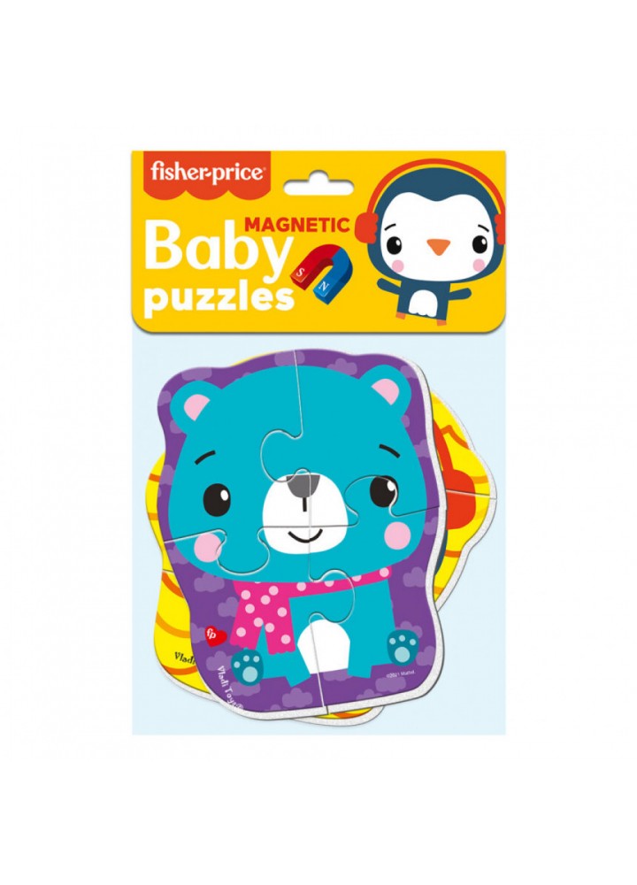 Магнітні бебі пазли Fisher Price «Ведмідь та пінгвін». VT3208-15 / VLADI TOYS