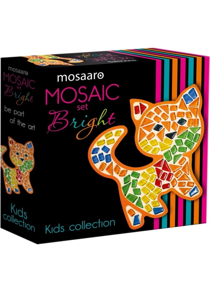 Набір для творчості Mosaaro зі скляною мозаїкою дитячий. Котик МА7006 / VLADI TOYS