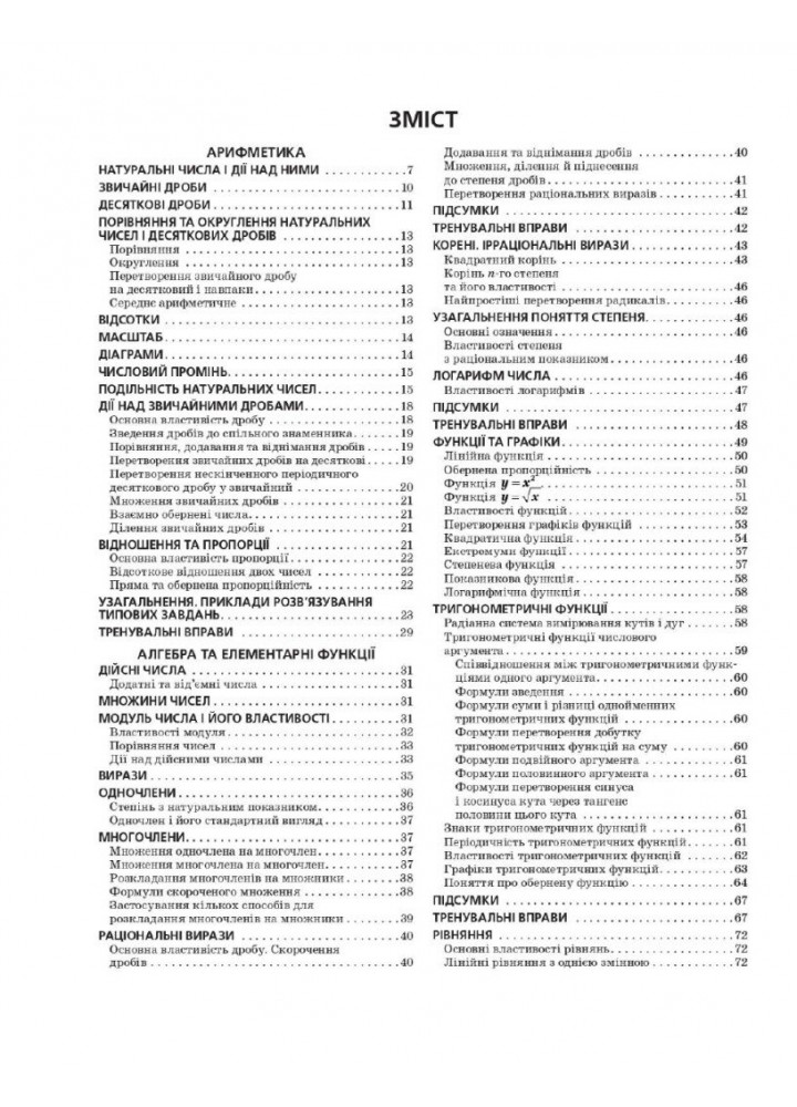 НМТ 2025 Математика. Інтерактивний довідник / РАНОК
