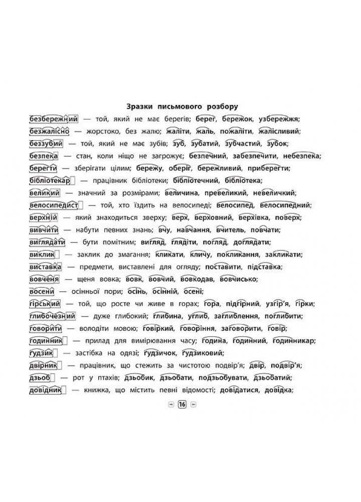 Пам’ятка для початкової школи. Українська мова. Усі види розборівень 1-4 кл. - Горай Ю.В. - УЛА (104877)