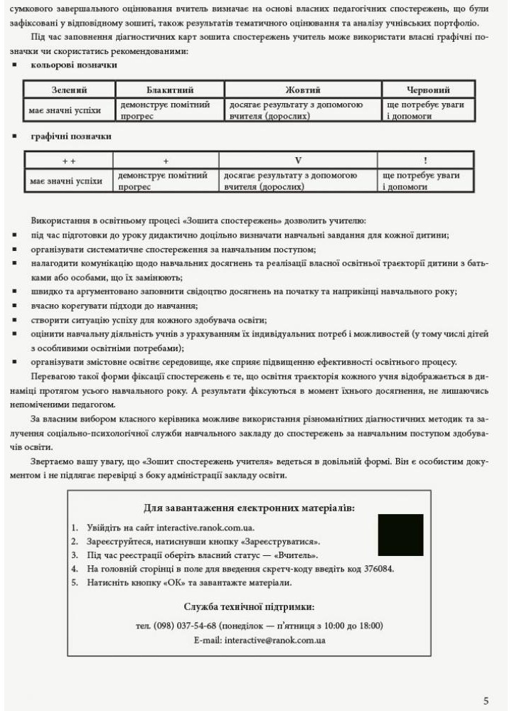 Зошит спостережень учителя, 2 кл. НУШ - Мірошнікова О.М. - РАНОК (117390)