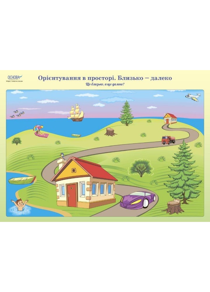 Комплект плакатів.Орієнтування у просторі та часі (7 шт., двухст.) - ОСНОВА (121582)