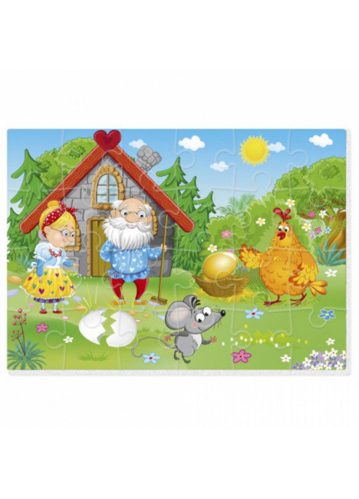 Мягкие пазлы А4, «Курочка Ряба». 24 деталей. VT1102-20 / VLADI TOYS