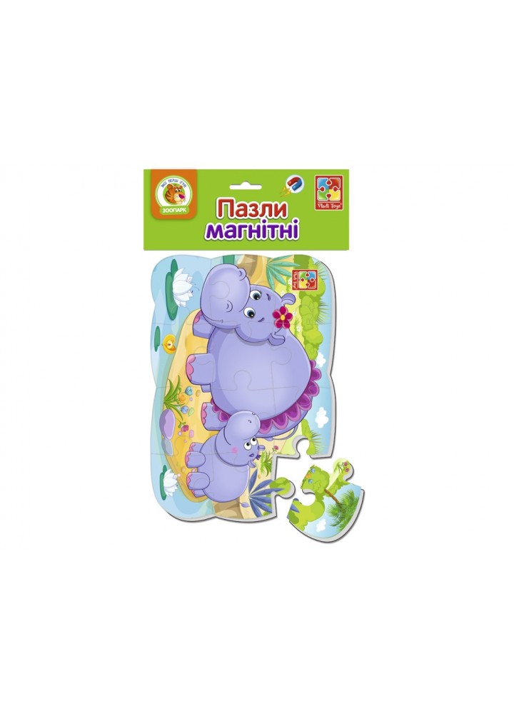 Пазли на магніті А5 "Бегемотики" VT3205-76 - VLADI TOYS