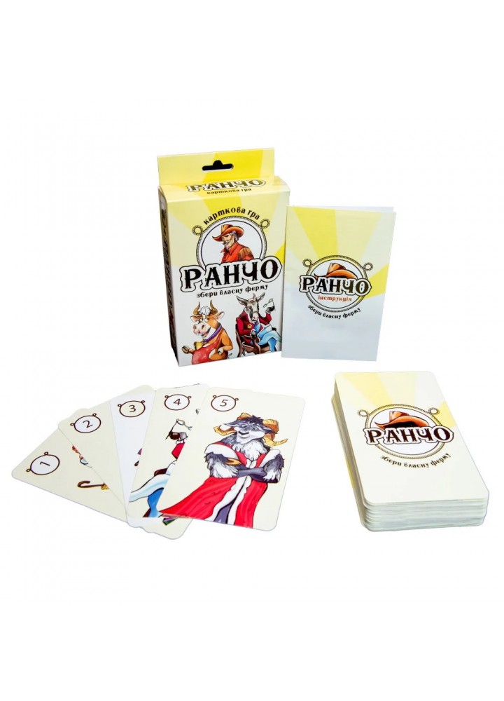 Настільна гра Strateg "Ранчо" карткова (30220) Настільна гра Strateg "Ранчо" карткова (30220)