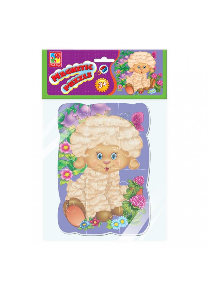 Магнитные пазлы А5, «Овечка». 12 деталей. VT3205-32 - VLADI TOYS