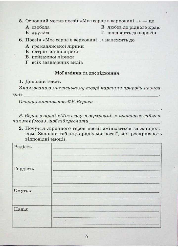 Література українська та зарубіжна, 5 кл., Зошит моїх досягнень Ч.2 - Яценко Т. - Грамота (107457)
