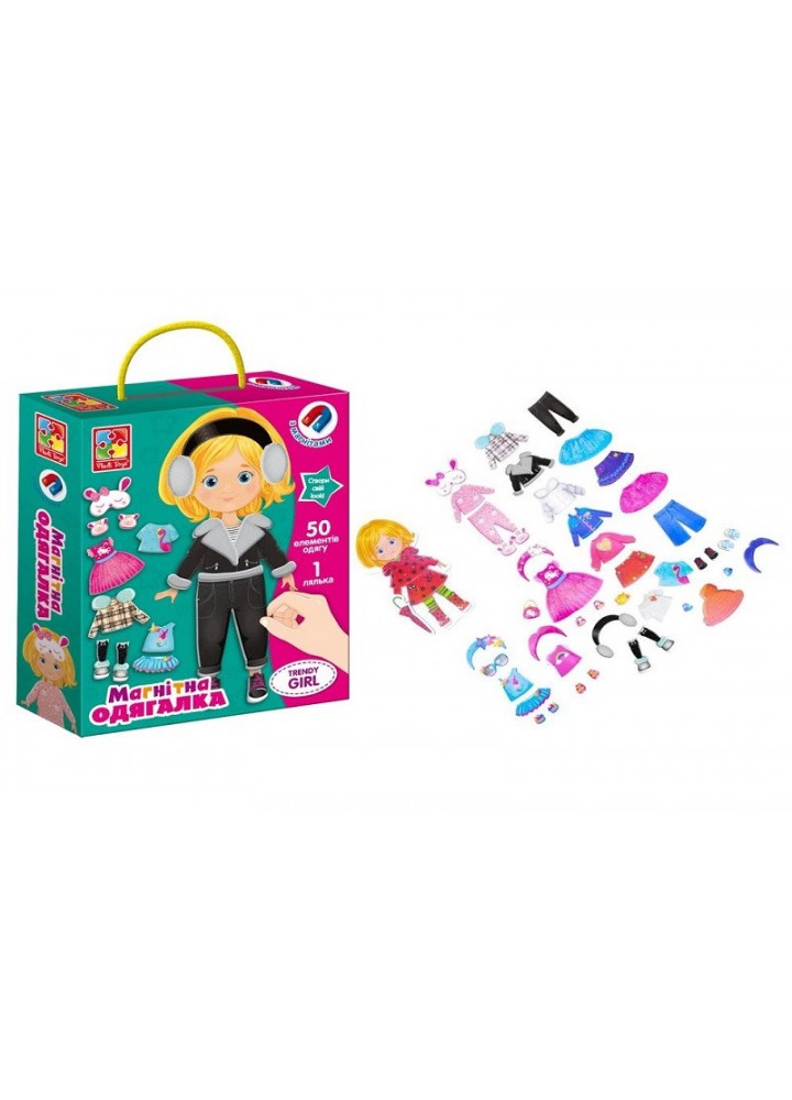 Магнітна одягалка "Trendy girl" VT3702-23 (укр) - VLADI TOYS