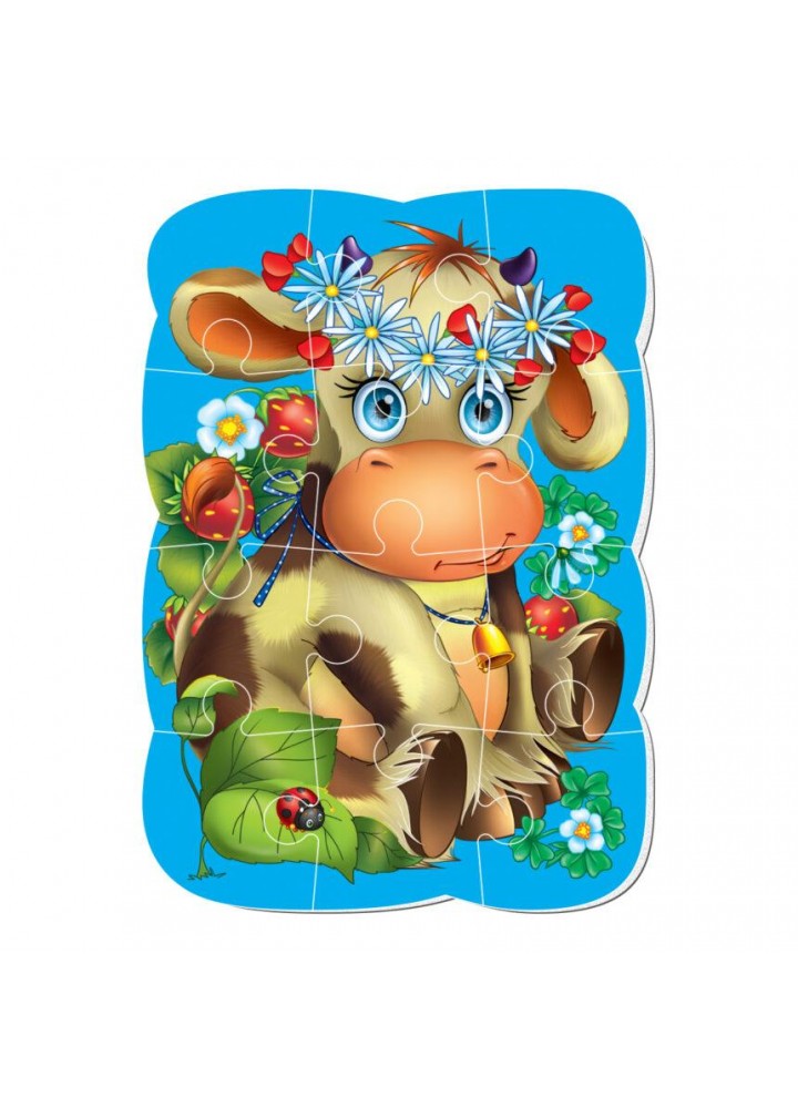Магнитные пазлы А5, «Коровка». 12 деталей. VT3205-33 - VLADI TOYS