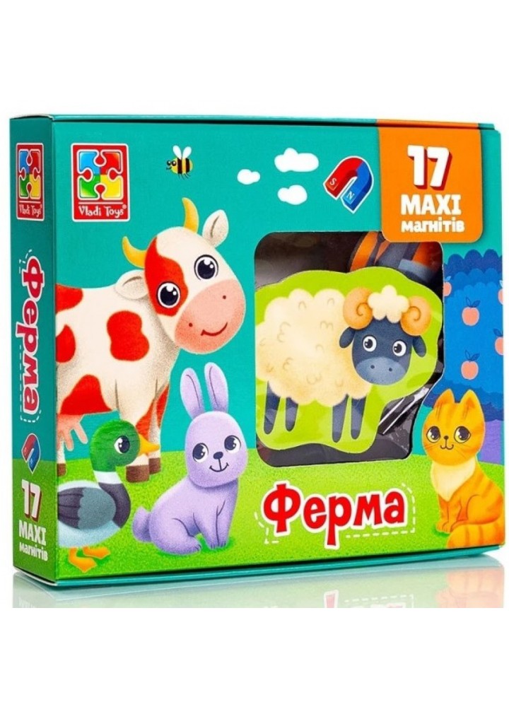 Набір магнітів "Ферма" VT3106-24 (укр) / VLADI TOYS