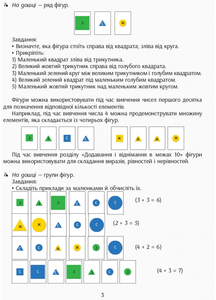 Картки на магнітах. Математика 1-4 кл. Форма. Колір. Розмір. - РАНОК НП