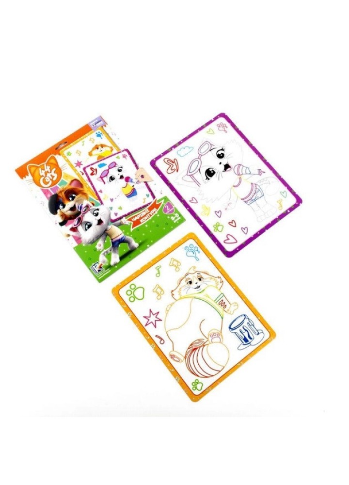 Набір для творчості "44 Коти. Чарівні контури" VT4402-61 (укр) - VLADI TOYS