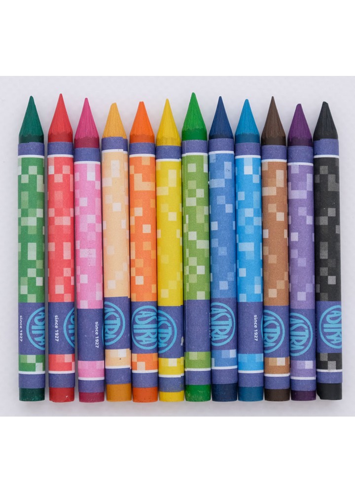 Олівці кольорові Crayons Pixel One 12 кольорів (316121007-UA) - ШКОЛЯРИК