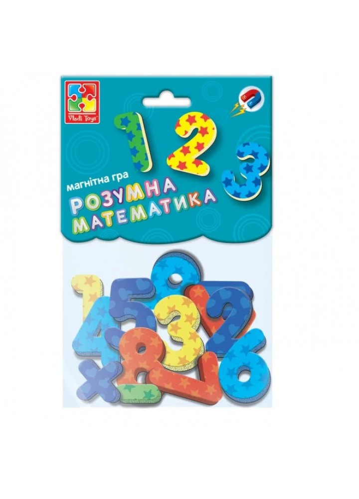 Магнітна гра "Цифри та геометричні фігури" VT5900-01 (укр) - VLADI TOYS