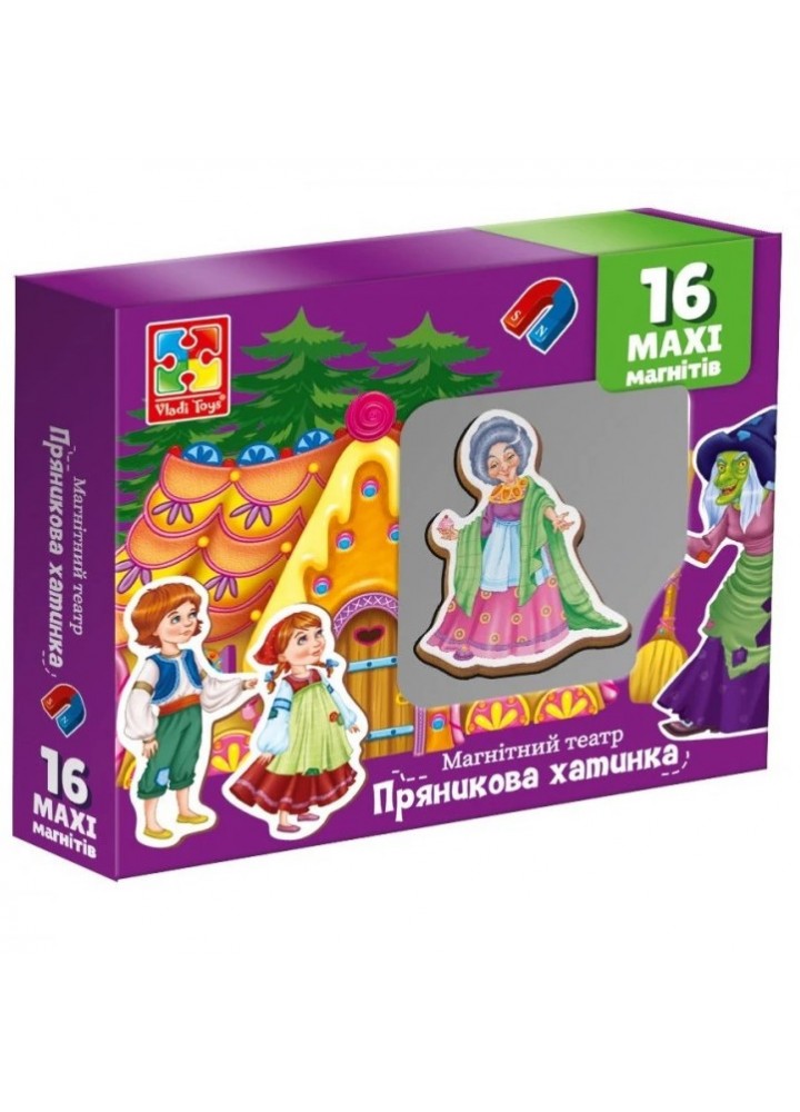 Магнітний театр «Пряникова хатинка» VT3206-54 - VLADI TOYS