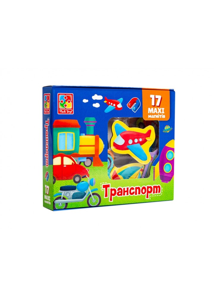 Набір магнітів "Транспорт" VT3106-26 (укр) / VLADI TOYS