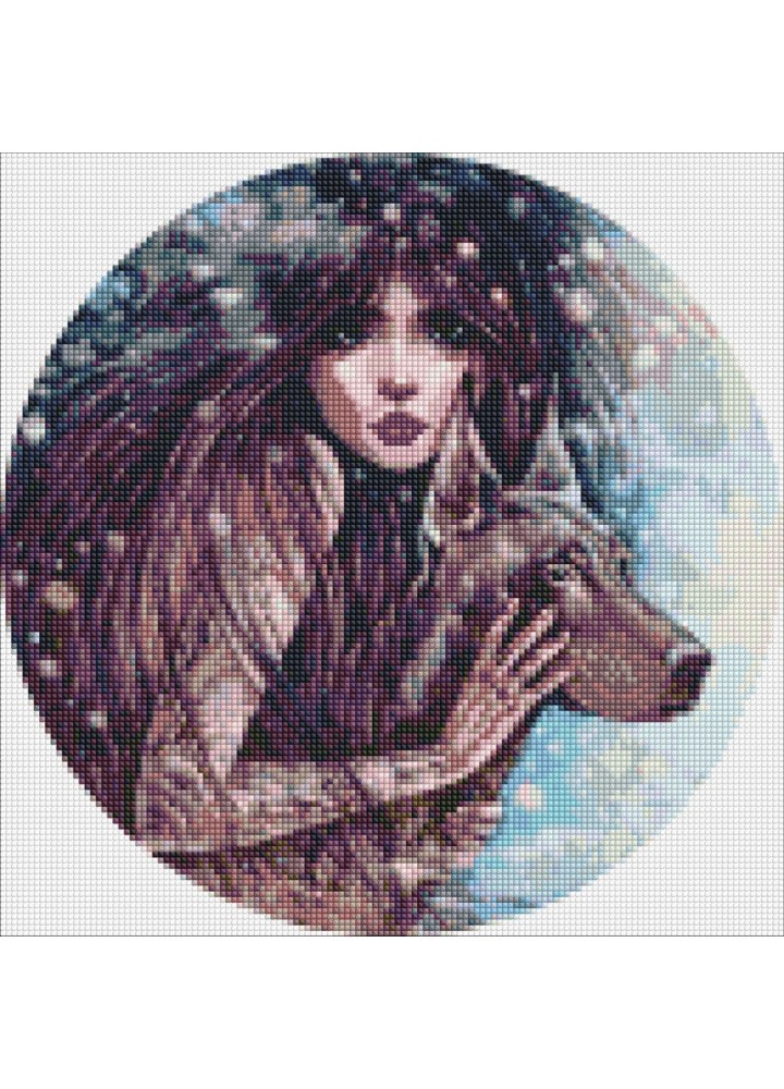 Алмазна мозаїка Ідейка 40х40 см "Дика воля ©lesya_nedzelska_art" AMO7420