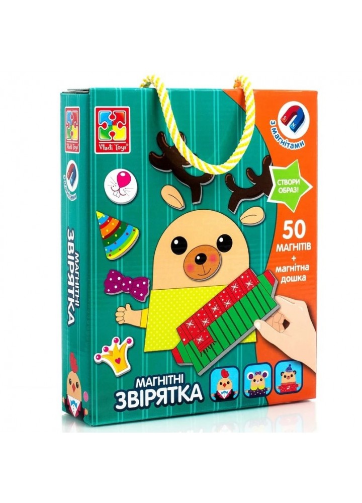 Магнітна гра "Звірятка" VT3702-16 (укр) - VLADI TOYS