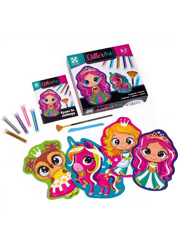 Набір для творчості з глітером «Glitter Art. Казкові принцеси» VT4501-10 - VLADI TOYS