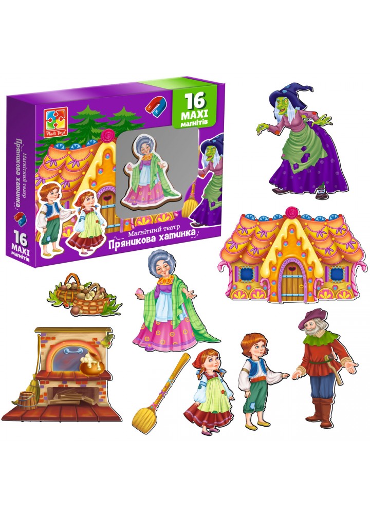 Магнітний театр «Пряникова хатинка» VT3206-54 - VLADI TOYS