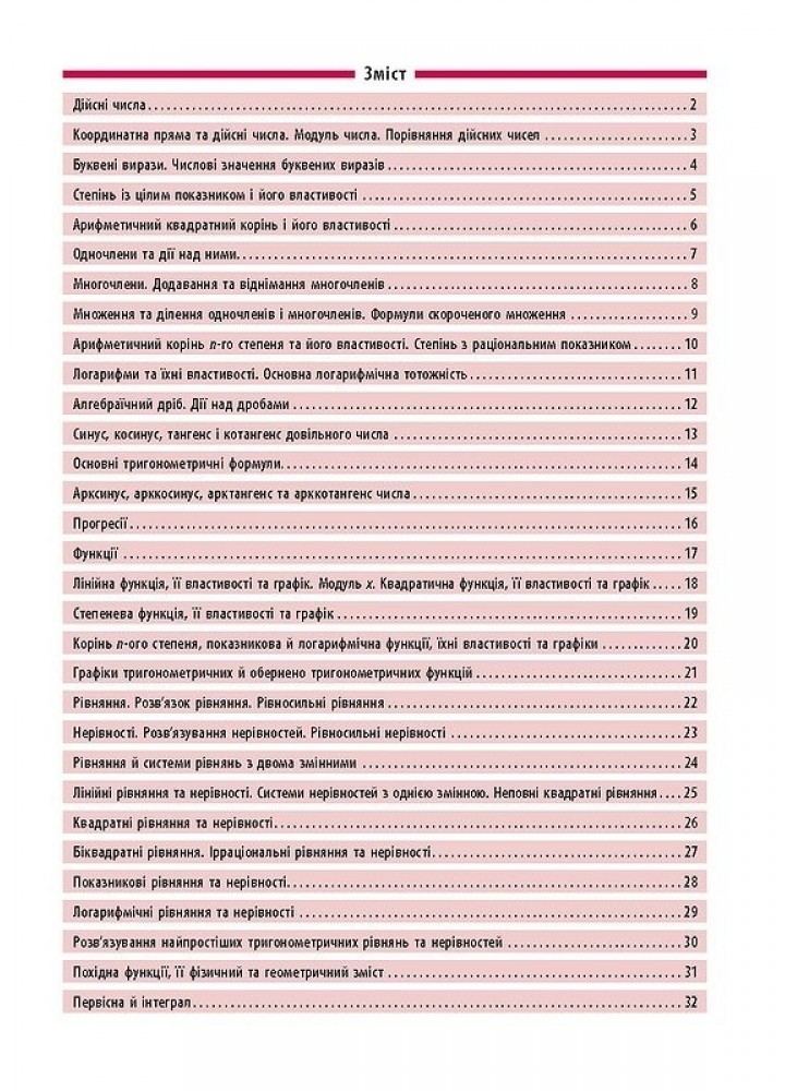 Довідник у таблицях. Алгебра. 7–11 класи - Роганін О. М. - УЛА (103958)