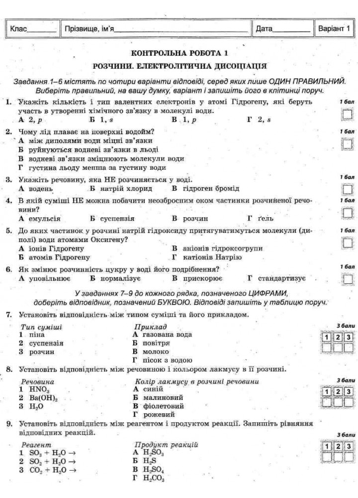 Хімія 9 кл. Зошит +лаб. роб. Тест-контроль. (Весна) - Титаренко Н. В. - ВЕСНА