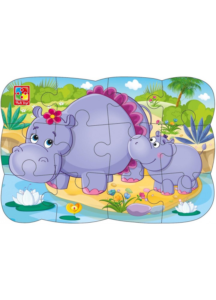 Пазли на магніті А5 "Бегемотики" VT3205-76 - VLADI TOYS