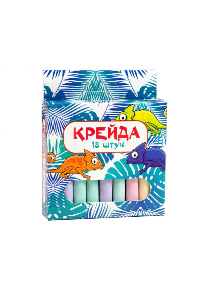 Крейда Strateg Маленька кругла різнокольорова - 18 штук (50107)