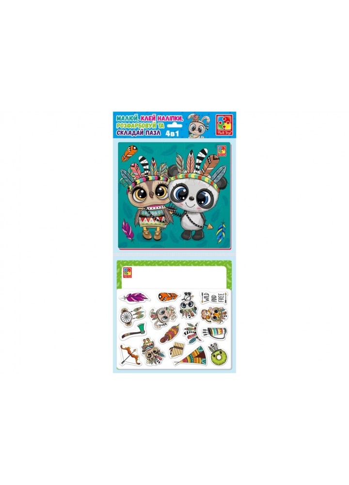 Набір для творчості. Пухнасті індіанці. VT4210-12 - VLADI TOYS