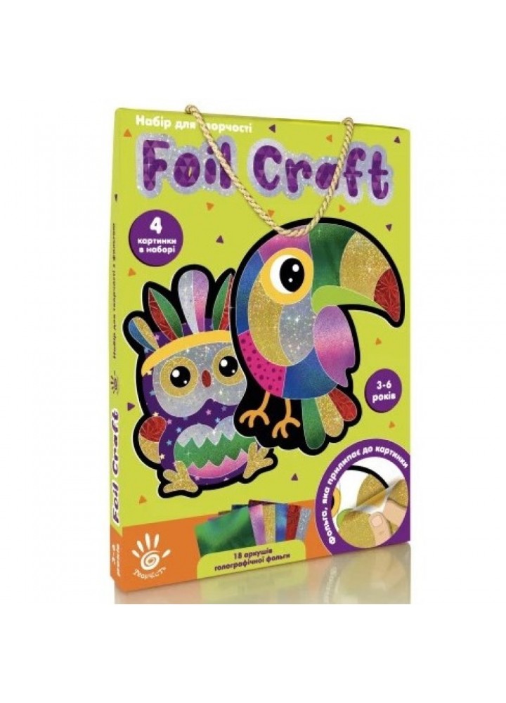 Набір для творчості "Foil craft. Birds" VT4433-12 (укр) - VLADI TOYS
