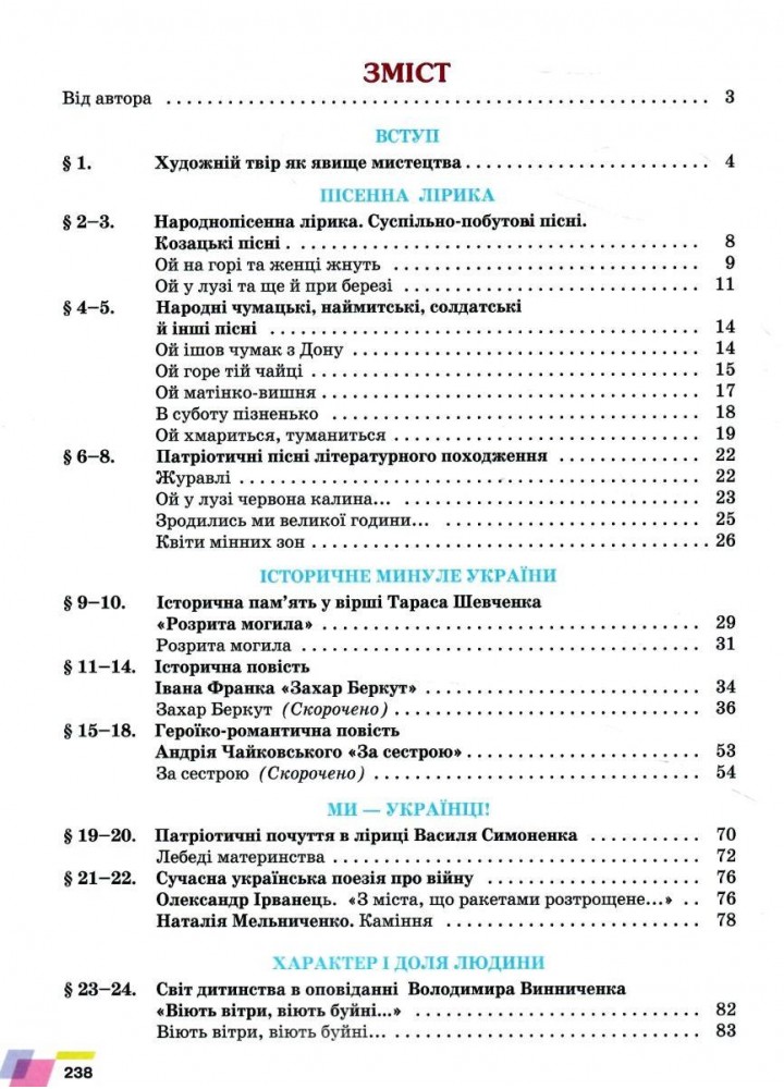 Українська література, 7 кл. НУШ, Підручник / Авраменко О. М. / ГРАМОТА