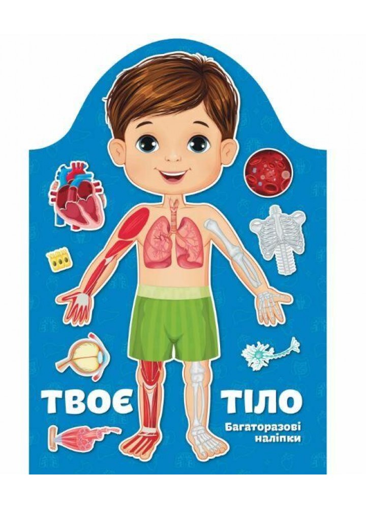 Твоє тіло. Хлопчик. Багаторазові наліпки / ТАЛАНТ
