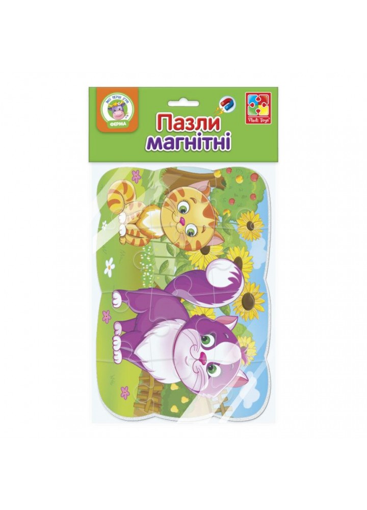 Пазлы на магните А5 "Котики" VT3205-54 (рус) - VLADI TOYS