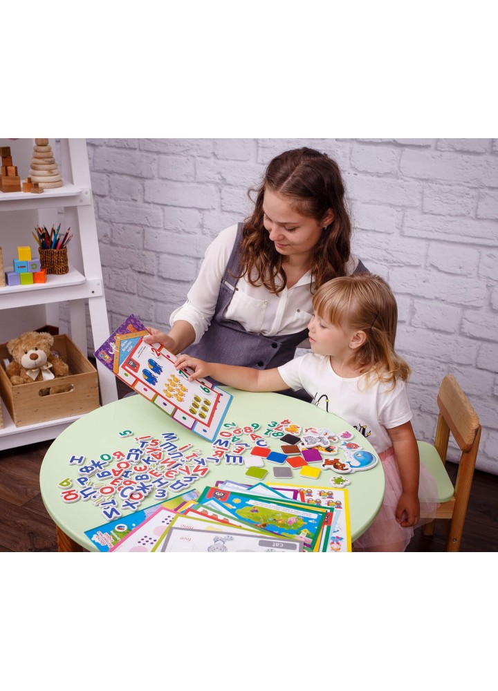 Магнітна гра з дошкою «3 в 1: English, Абетка, Математика» VT5412-04 - VLADI TOYS