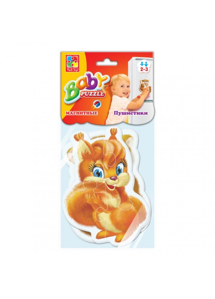Baby-Puzzle на магните «Пушистики». 2 пазла (9 деталей). VT3208-04 - VLADI TOYS